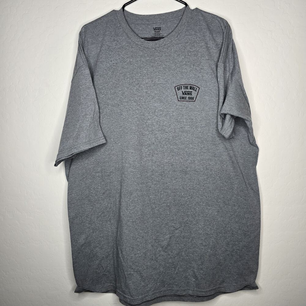 Vans Off The Wall Logo T-Shirt Gray Skater Activewear Xgames Adult Size XXL
